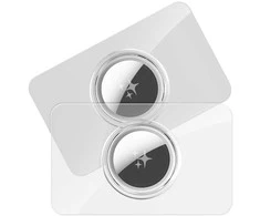 DUX DUCIS kortelės formos apsauginis dėklas, skirtas „AirTag“ 2 vnt., skaidrus + juodas