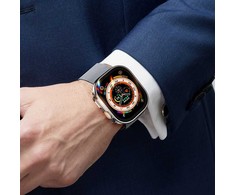 LCD apsauginis stikliukas/dėklas Dux Ducis Hamo Apple Watch Ultra 49mm sidabrinis