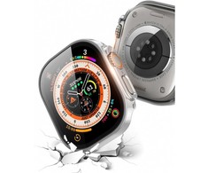 LCD apsauginis stikliukas/dėklas Dux Ducis Hamo Apple Watch Ultra 49mm sidabrinis
