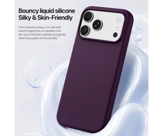 Dėklas DUX DUCIS case PIEL LIQUID SILICONE compatible with MagSafe for iPhone 18 Pro Max/17 Pro max burgundy