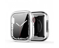 LCD apsauginis stikliukas/dėklas Dux Ducis Samo Apple Watch 45mm sidabrinis