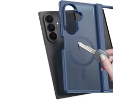 DUX DUCIS YIND dėklas, suderinamas su „MagSafe“, skirtas SAMSUNG Z Fold 8 Ultra, tamsiai mėlynas