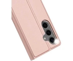 Dux Ducis atverčiamas dėklas SKIN PRO skirtas Samsung Galaxy S24 FE rožinės spalvos