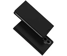 Dux Ducis atverčiamas dėklas SKIN PRO skirtas Samsung Galaxy S24 FE juodos spalvos