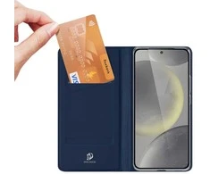 Dux Ducis atverčiamas dėklas SKIN PRO skirtas Samsung Galaxy S24 FE mėlynos splalvos