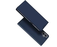 DUX DUCIS wallet dėklas SKIN PRO skirtas Samsung Galaxy A06 5G mėlynos spalvos
