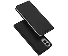 Dux Ducis Skin Pro dėklas skirtas Samsung Galaxy S25 Edge su Flip ir Card Slot - juodos spalvos