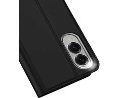Dux Ducis Skin Pro dėklas skirtas Samsung Galaxy S25 Edge su Flip ir Card Slot - juodos spalvos