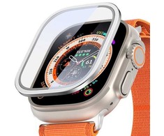 Dux Ducis grūdintas stiklas FLAS su rėmeliu Apple Watch Ultra / Ultra 2 49 mm sidabrinis