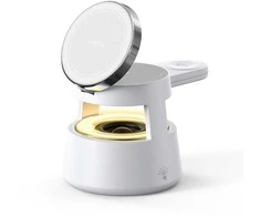 DUZZONA W23 5 viename magnetinė belaidžio įkrovimo stotis su Bluetooth garsiakalbiu