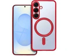 Oem ELECTRO MAG COVER dėklas suderinamas su MagSafe skirtas Samsung Galaxy S25 red