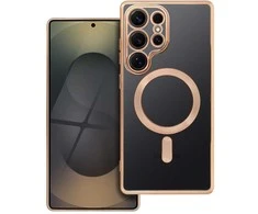 Oem ELECTRO MAG COVER dėklas suderinamas su MagSafe skirtas Samsung Galaxy S25 Ultra aukso spalvos