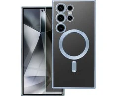 Dėklas Samsung S26 elektromagnetinės žurnalo dangtelis, suderinamas su „MagSafe“ ir mėlynas