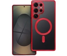Dėklas, skirtas Samsung S26 Electro Mag dangteliui, suderinamas su MagSafe, raudonas