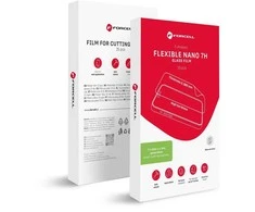 Hybrid nano glass filmas for cutting machine 2nd and (3-osios kartos). Forcell F-Protect Flexible NANO 7H 196 x 125 mm 25 pcs