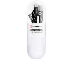 USB A tipo į Micro USB laidas Forcell F-Energy 2,4A, 1 m, C321, juodas