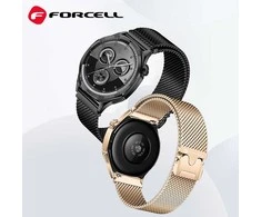 Dirželis, skirtas „Samsung Galaxy Watch Forcell F-Design FS10“, magnetinis, plieno, 22 mm, juodas