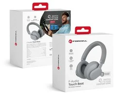 Belaidės ausinės Forcell F-Audio Touch Beat ANC pilkas