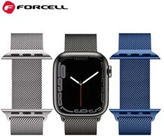FORCELL F-DESIGN FA03 magnetinė stainless steel apyrankė skirta Apple Watch 38 / 40 / 41 mm mėlynos spalvos