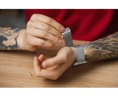 FORCELL F-DESIGN FA03 magnetinė stainless steel apyrankė skirta Apple Watch 38 / 40 / 41 mm mėlynos spalvos
