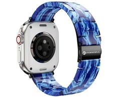 FORCELL F-DESIGN FA04 marble textured resin apyrankė skirta Apple Watch 42 / 44 / 45 / 49 mm mėlynos spalvos