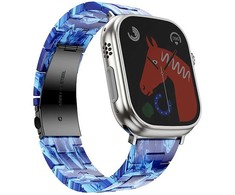 FORCELL F-DESIGN FA04 marble textured resin apyrankė skirta Apple Watch 38 / 40 / 41 mm mėlynos spalvos