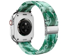 FORCELL F-DESIGN FA04 marble textured resin apyrankė skirta Apple Watch 38 / 40 / 41 mm žalios spalvos