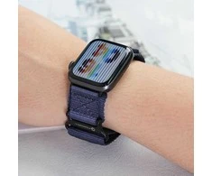 FORCELL F-DESIGN FA05 nylon apyrankė skirta Apple Watch 42 / 44 / 45 / 49 mm mėlynos spalvos