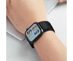 FORCELL F-DESIGN FA05 nylon apyrankė skirta Apple Watch 38 / 40 / 41 mm juodos spalvos