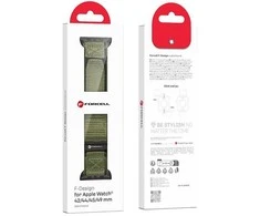 FORCELL F-DESIGN FA05 nylon apyrankė skirta Apple Watch 42 / 44 / 45 / 49 mm žalios spalvos