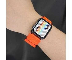 FORCELL F-DESIGN FA05 nylon apyrankė skirta Apple Watch 42 / 44 / 45 / 49 mm oranžinės spalvos