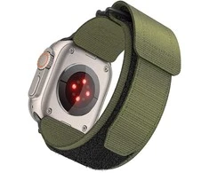 FORCELL F-DESIGN FA05 nylon apyrankė skirta Apple Watch 42 / 44 / 45 / 49 mm žalios spalvos