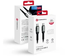 USB C į USB C laidas Forcell F-Energy QC4.0 PD 5A 100W Cafule 1,2 m C260 juodas