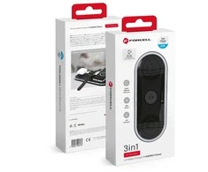 FORCELL F-ENERGY Ellipse belaidis įkroviklis 3in1 compatible with Apple Qi QC 15W juodas