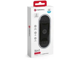 FORCELL F-ENERGY Ellipse belaidis įkroviklis 3in1 compatible with Apple Qi QC 15W juodas