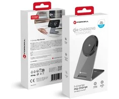 Wireless charger Forcell F-Energy Flip Charge USB C Qi2 15W compatible with MagSafe sidabrinis 0INT