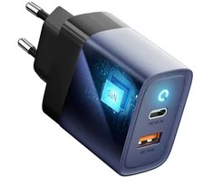 Įkroviklis Forcell F-Energy (1xUSB-C;1xUSB 4A 45W) juodas