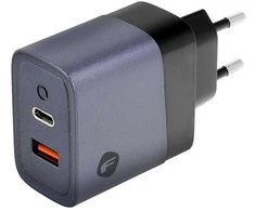 Įkroviklis Forcell F-Energy (1xUSB-C;1xUSB 4A 45W) juodas