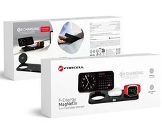 Belaidis įkroviklis Forcell F-Energy 3in1 MagNetix USB C Qi2 20,5W, suderinamas su MagSafe juodas 0INT