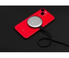 Belaidis įkroviklis Forcell F-Energy Smart Charge USB C Qi2 15W, suderinamas su MagSafe, su nuimamu laidu, 1,5 m ilgio, sidabrinis