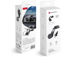 Magnetinis automobilio telefono laikiklis Forcell F-Grip MagFlex priekiniam stiklui / prietaisų skydeliui / ventiliacijos angai juodas