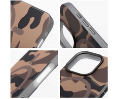 Dėklas FORCELL F-PROTECT lygiai su dvigubo sluoksnio 4D technologija, Military Drop-Test suderinamas su MagSafe skirtas Samsung Galaxy S25 ULTRA desert camo