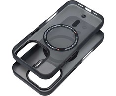 Dėklas FORCELL F-PROTECT lygiai su Dual Layer 4D technologija, suderinamas su kariniu kritimo testu skirtas Samsung Galaxy S25 PLUS dūminis juodos spalvos