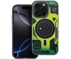 Dėklas Case for iPhone 16 PRO MAX Forcell F-Protect Levels Dual Layer 4D technology compatible with Magsafe Military Drop-Test cyber žalias