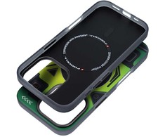 Dėklas FORCELL F-PROTECT Levels with Dual Layer 4D technology, Military Drop-Test suderinamas su MagSafe skirtas Samsung Galaxy S25 PLUS cyber žalios spalvos