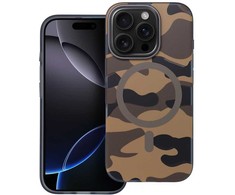 Dėklas FORCELL F-PROTECT lygiai su dvigubo sluoksnio 4D technologija, Military Drop-Test suderinamas su MagSafe skirtas Samsung Galaxy S25 ULTRA desert camo