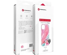 Dėklas Case for iPhone 16 PLUS Forcell F-Protect Mirage compatible with Magsafe Military Drop-Test pink marble