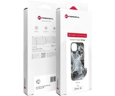 „iPhone 16 Forcell F-Protect Mirage“ dėklas, suderinamas su „Magsafe Military Drop-Test“ sidabrinis rūkas