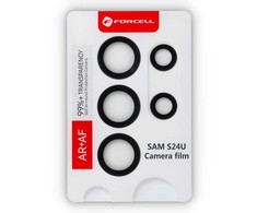 Forcell F352c aukščiausios kokybės grūdintas stiklas kamerai – skirtas „Samsung Galaxy S24 Ultra“, juodas