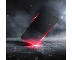 Forcell Flexible Nano Glass 5D skirtas Samsung Galaxy S24 Ultra juodas (Hot Bending) veikiantis pirštų atspaudų skaitytuvas